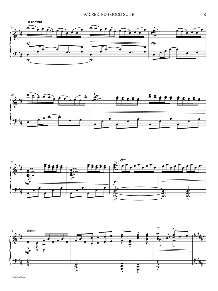Wicked: For Good Suite Piano Solo - Digital Sheet Music page 3