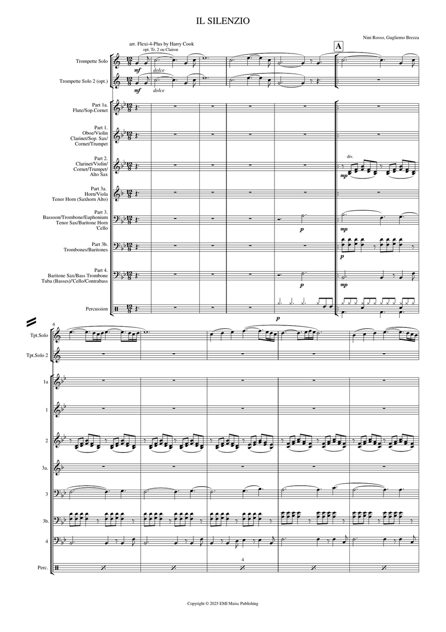 Il Silenzio Concert Band - Digital Sheet Music page 3