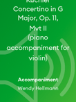 Küchler Concertino in G Major, Op. 11, Mvt II (piano accompaniment for violin)