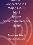 Küchler Concertino in G Major, Op. 11, Mvt I (piano accompaniment for violin)