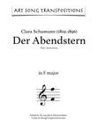 SCHUMANN: Der Abendstern (transposed to 6 keys: F, E, E-flat, D, D-flat, C major)