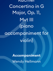 Küchler Concertino in G Major, Op. 11, Mvt III (piano accompaniment for violin)