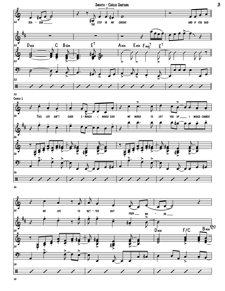 Smooth by Itaal Shur C Instrument - Digital Sheet Music page 3