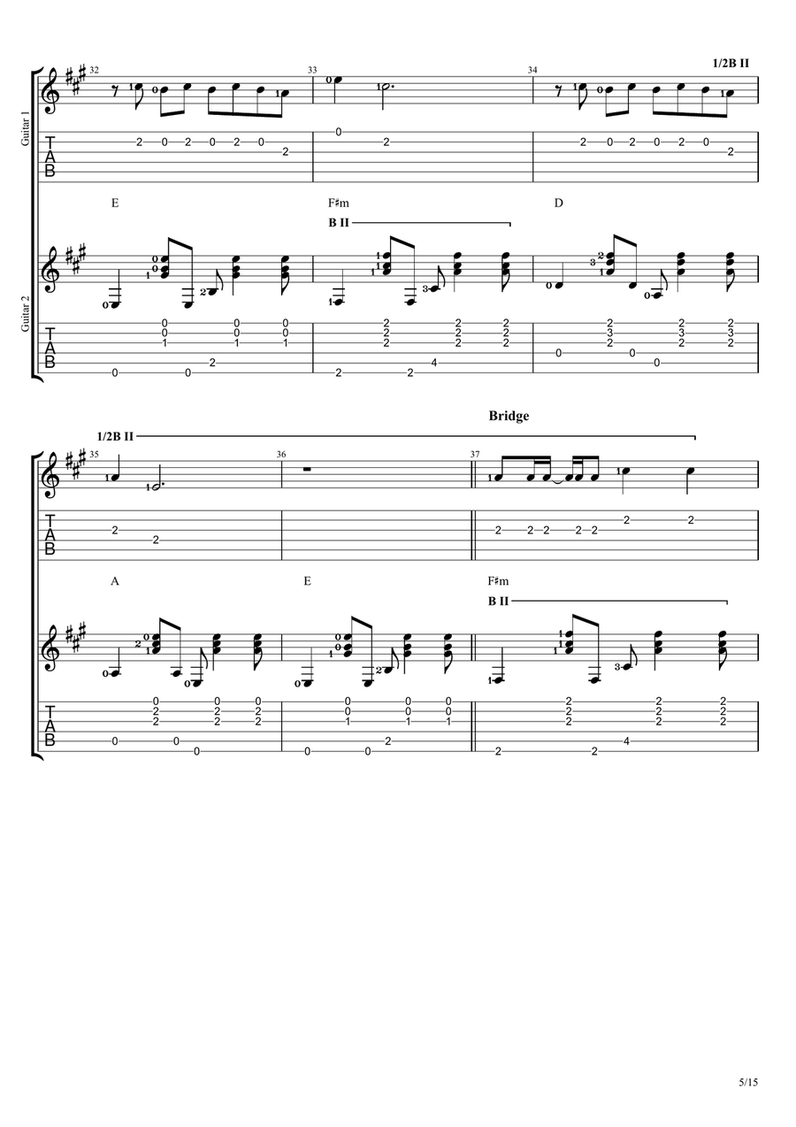 Tutu Guitar Ensemble - Digital Sheet Music page 5