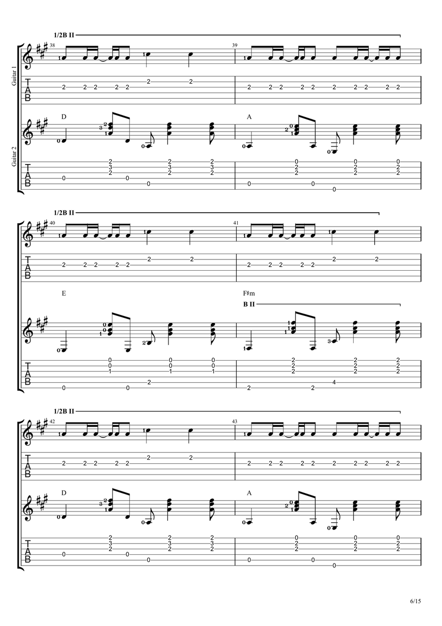 Tutu Guitar Ensemble - Digital Sheet Music page 6