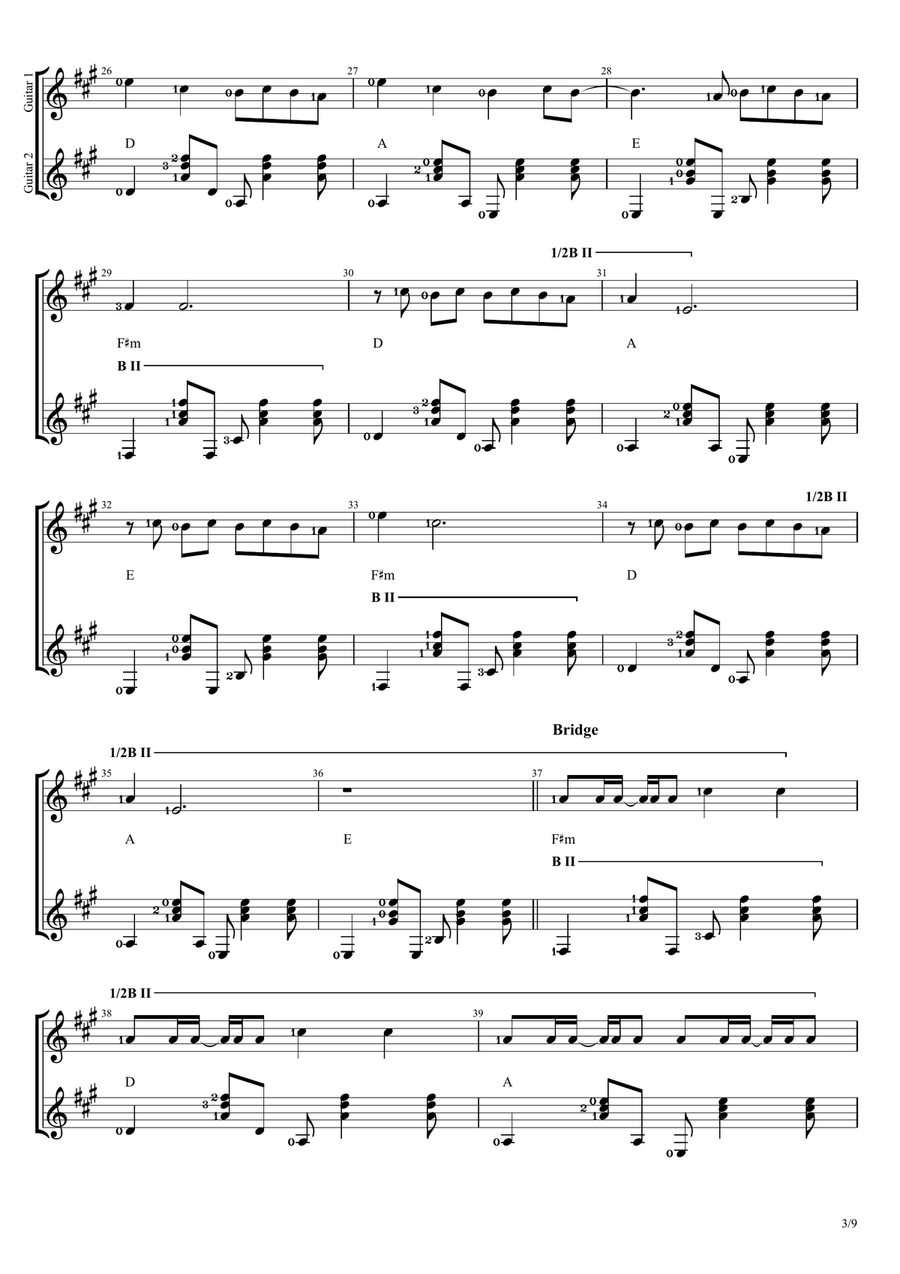 Tutu Acoustic Guitar - Digital Sheet Music page 3