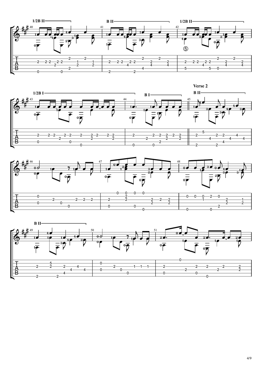 Tutu Acoustic Guitar - Digital Sheet Music page 4