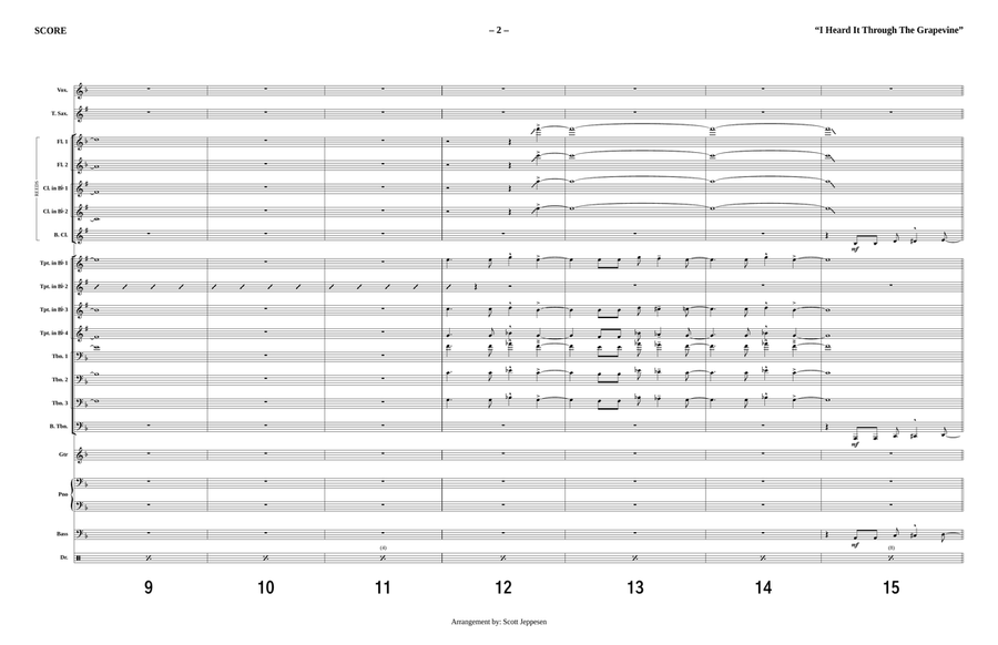 I Heard It Through The Grapevine by Marvin Gaye Jazz Ensemble - Digital Sheet Music page 2