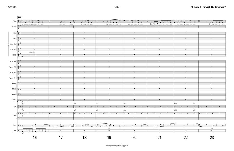 I Heard It Through The Grapevine by Marvin Gaye Jazz Ensemble - Digital Sheet Music page 3
