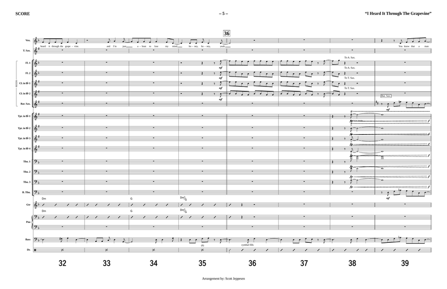 I Heard It Through The Grapevine by Marvin Gaye Jazz Ensemble - Digital Sheet Music page 5