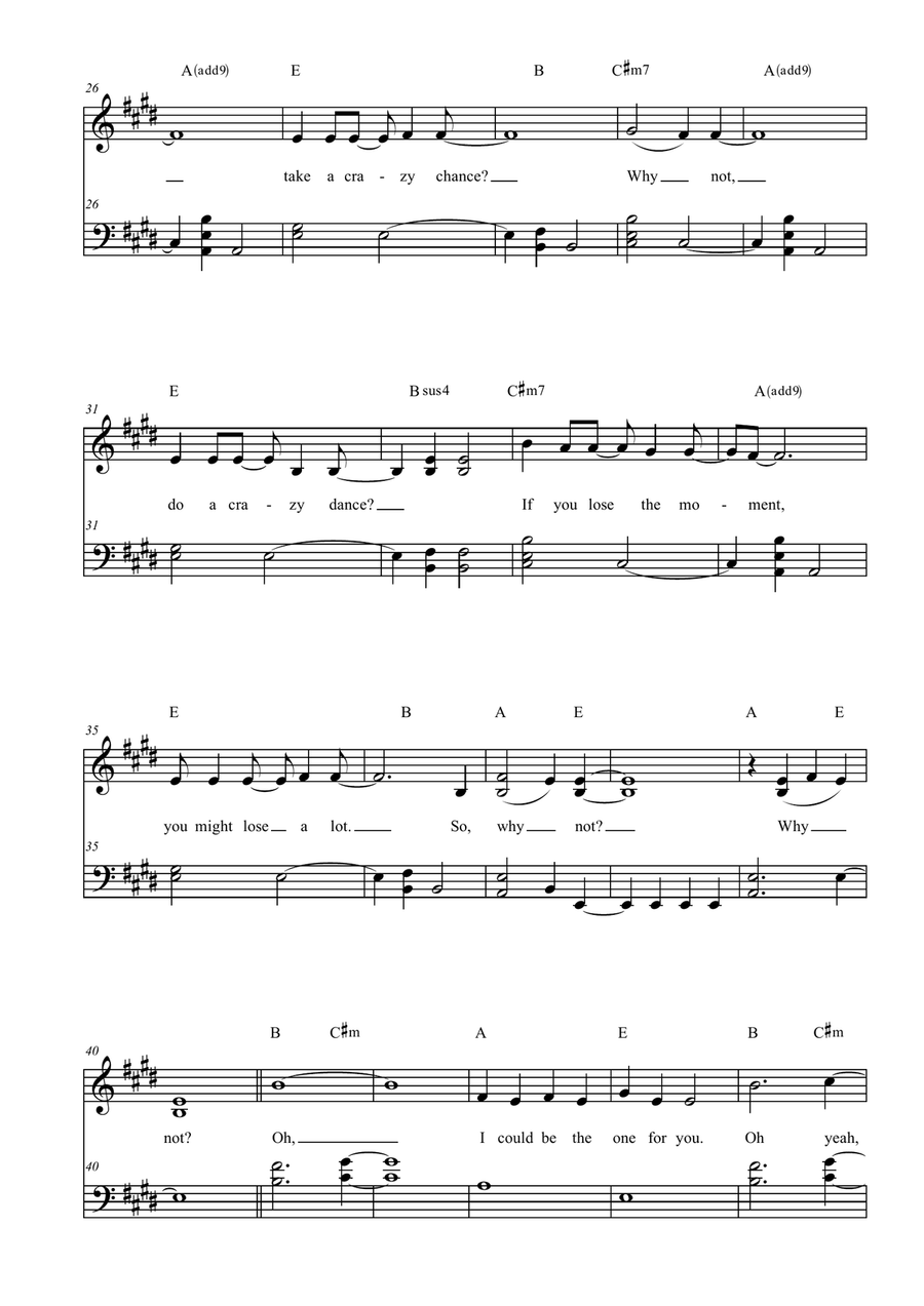 Why Not by Hilary Duff Easy Piano - Digital Sheet Music page 3