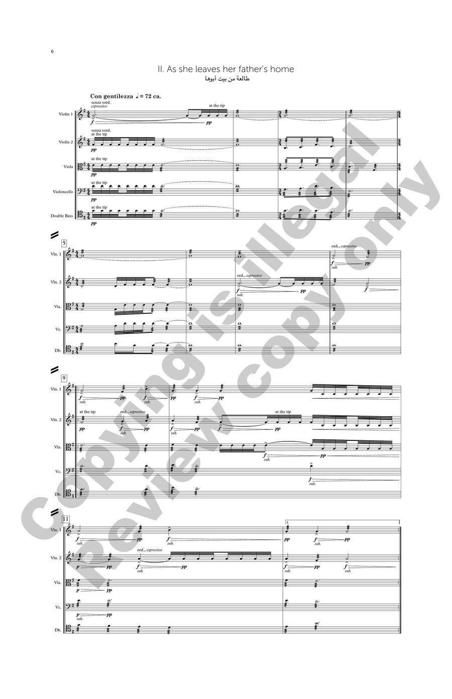 Syrian Folk Songs (Additional Full Score) String Orchestra - Sheet Music page 8