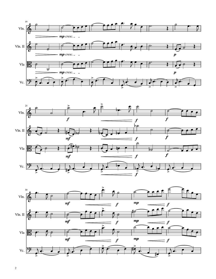 Ave Maria - Quartet Strings - Easy/Intermediate by Johann Sebastian Bach String Quartet - Digital Sheet Music page 2