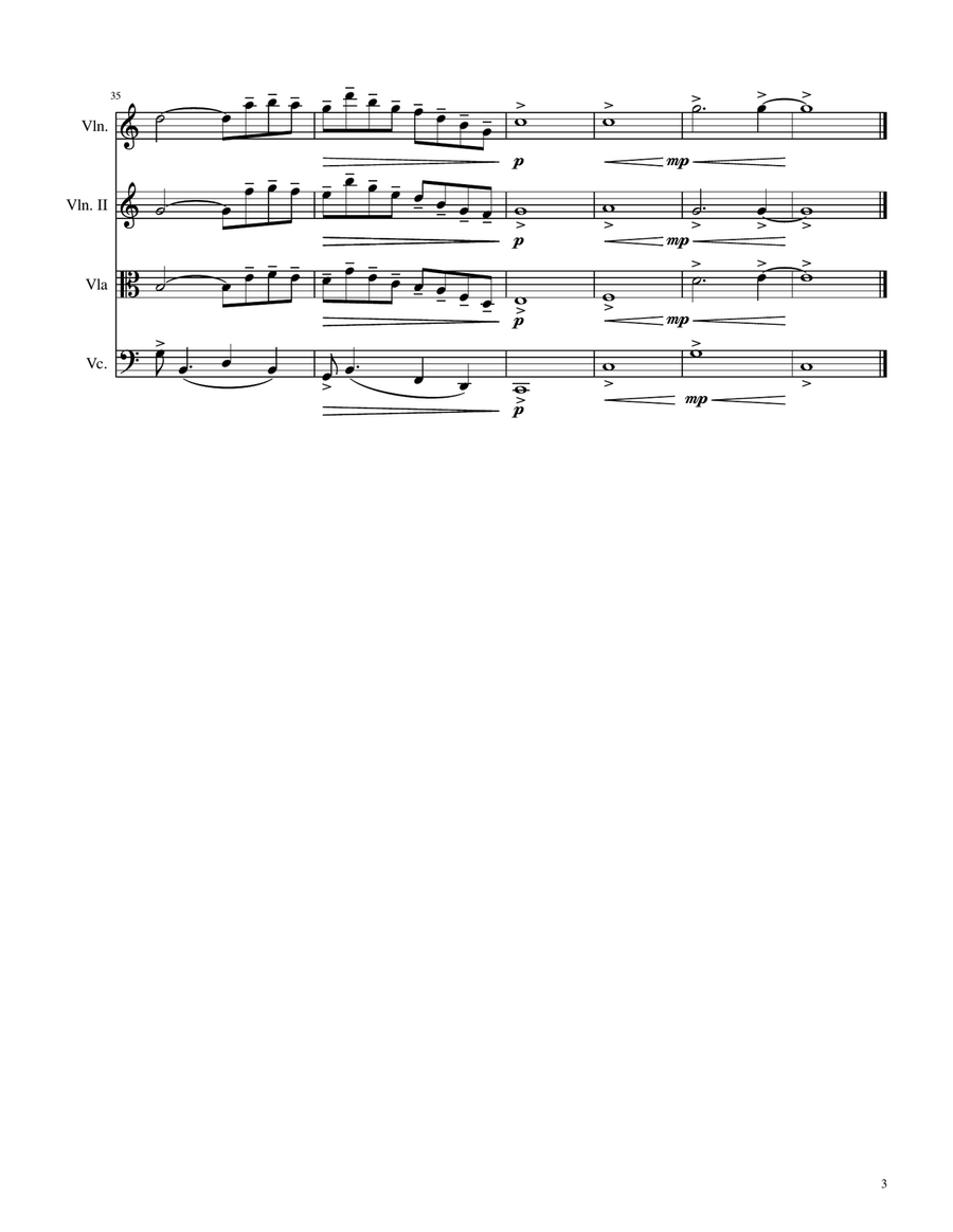Ave Maria - Quartet Strings - Easy/Intermediate by Johann Sebastian Bach String Quartet - Digital Sheet Music page 3