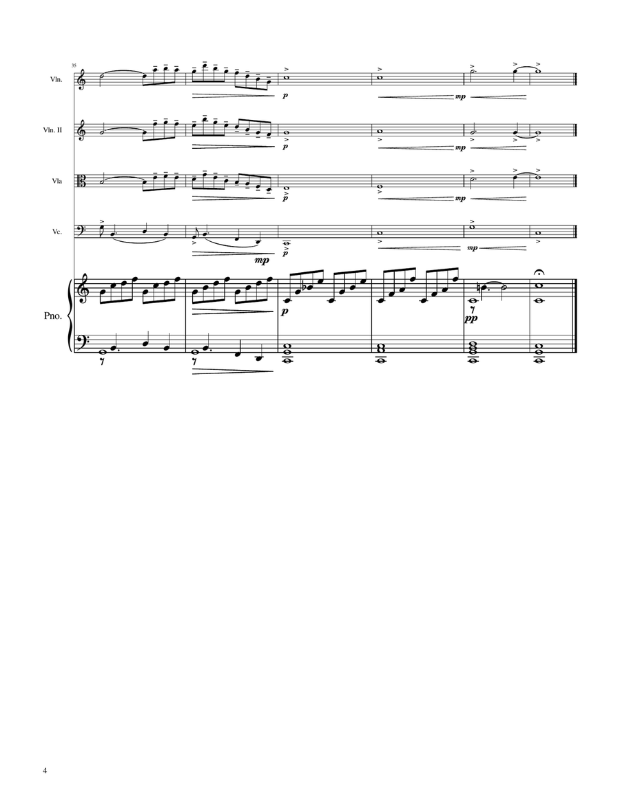 Ave Maria - Quartet Strings and Piano - Easy/Intermediate by Johann Sebastian Bach String Quartet - Digital Sheet Music page 4