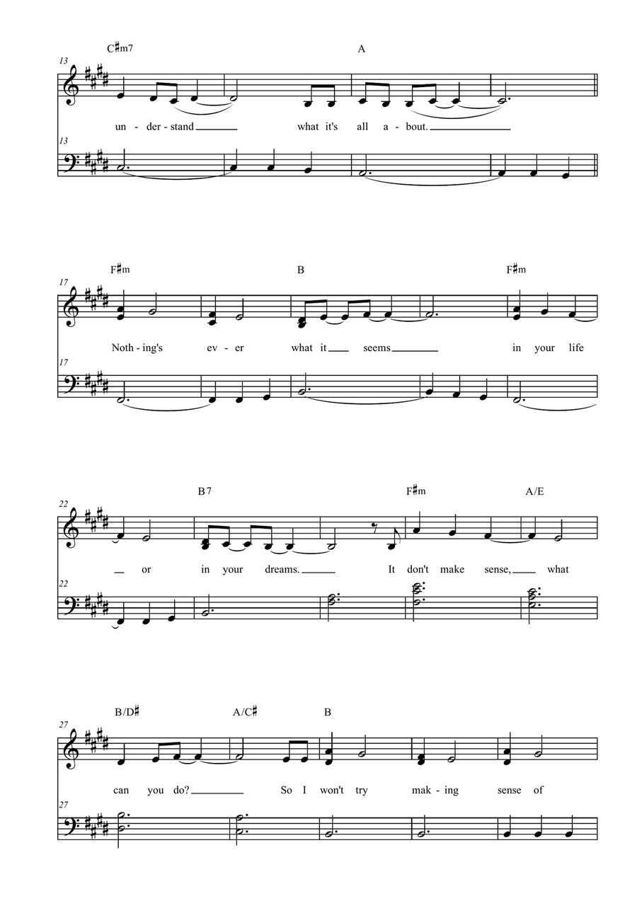 Love Just Is by Hilary Duff Easy Piano - Digital Sheet Music page 2