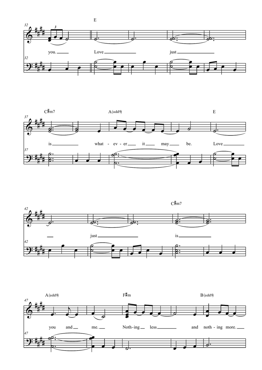 Love Just Is by Hilary Duff Easy Piano - Digital Sheet Music page 3
