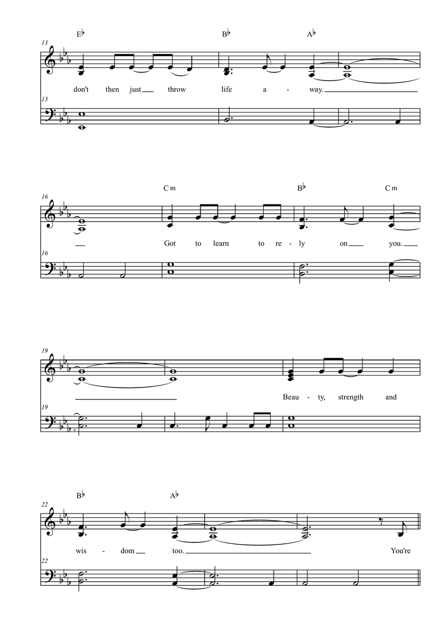 Inner Strength by Hilary Duff Easy Piano - Digital Sheet Music page 2