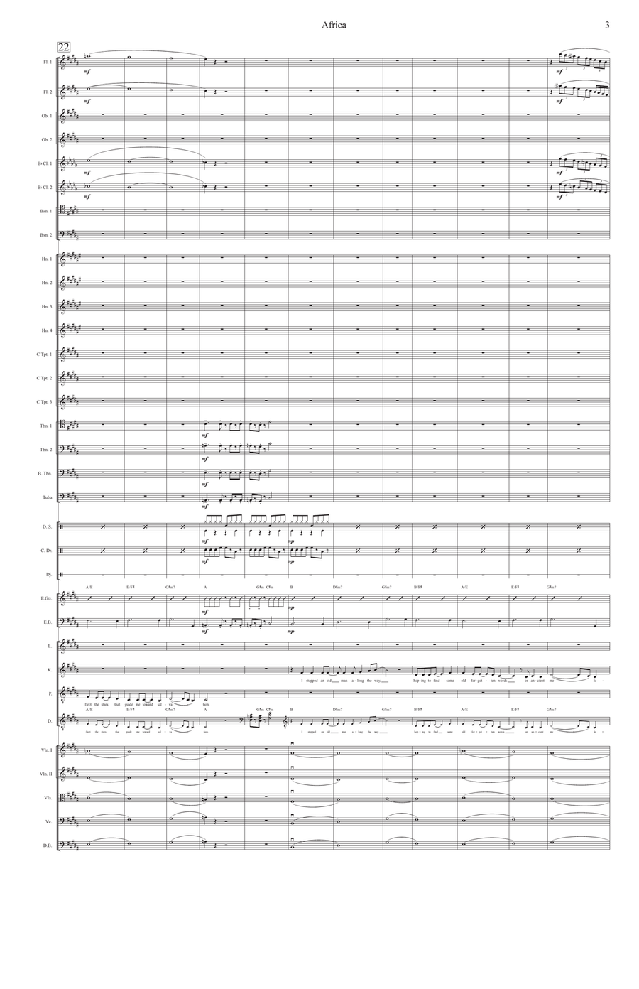 Africa by Toto Full Orchestra - Digital Sheet Music page 3