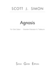 Agnosis Suite for Classical Guitar (Tablature Edition)