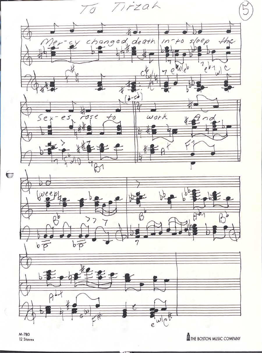 To Tirzah Piano, Vocal - Digital Sheet Music page 5