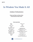 In Wisdom You Made It All Orchestration CD