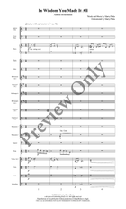 In Wisdom You Made It All Orchestration CD 4-Part scores gallery preview page 3
