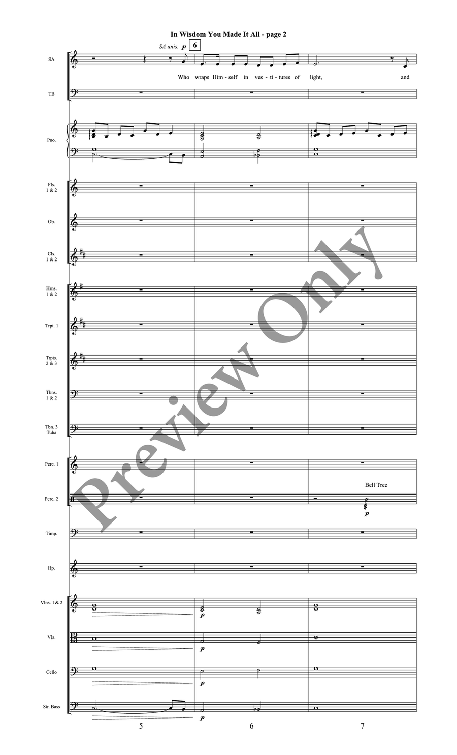 In Wisdom You Made It All Orchestration CD by Marty Parks 4-Part - Sheet Music page 4