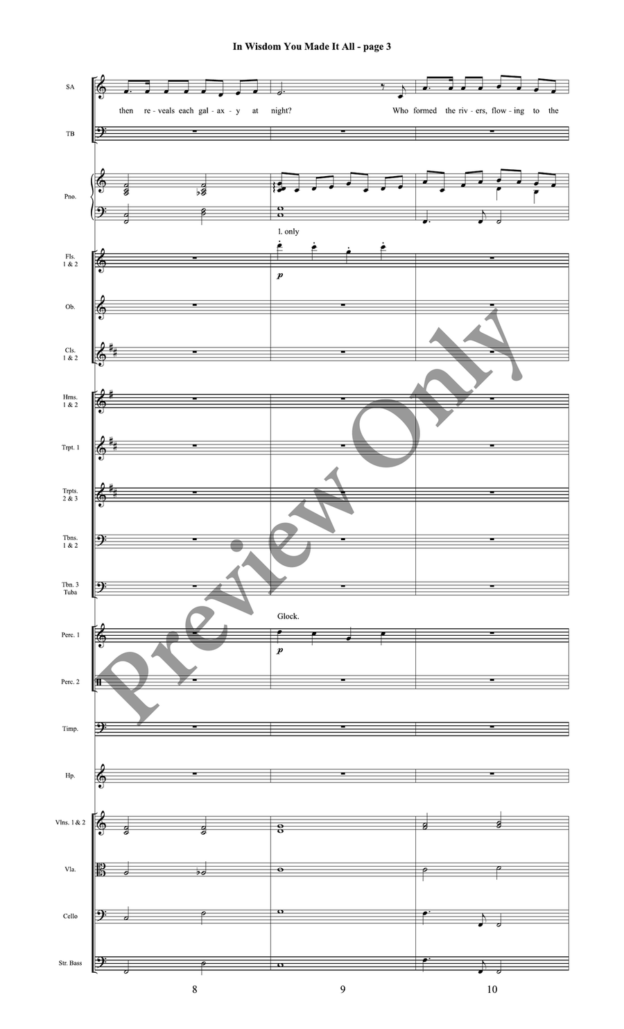 In Wisdom You Made It All Orchestration CD by Marty Parks 4-Part - Sheet Music page 5