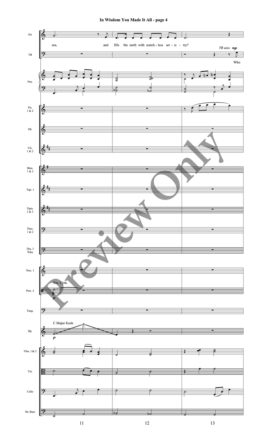 In Wisdom You Made It All Orchestration CD by Marty Parks 4-Part - Sheet Music page 6