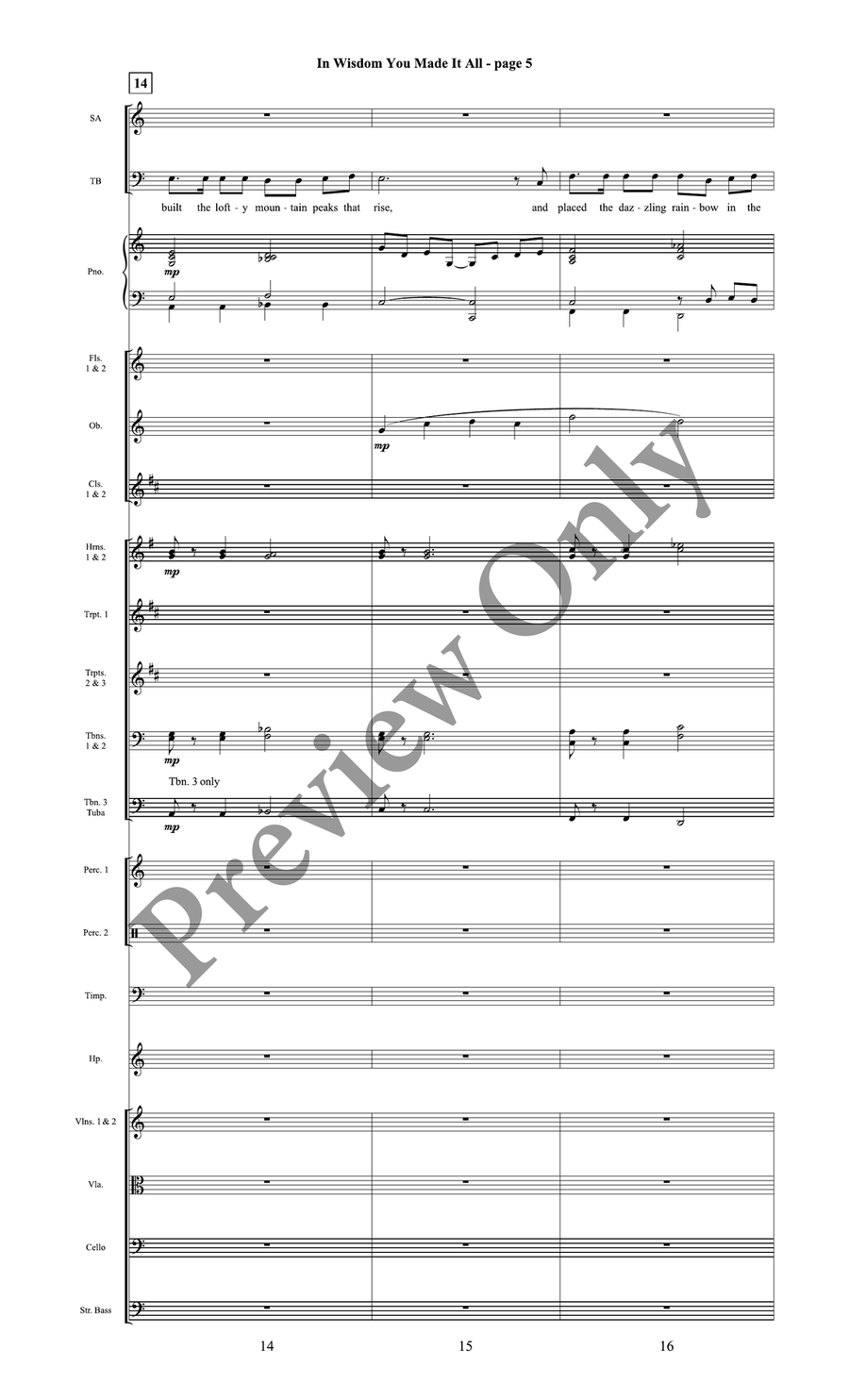 In Wisdom You Made It All Orchestration CD by Marty Parks 4-Part - Sheet Music page 7