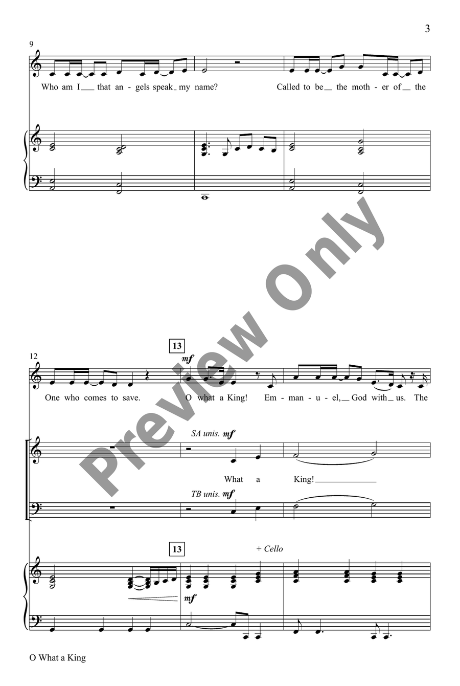 O What a King by Brandon Heath 4-Part - Sheet Music page 3