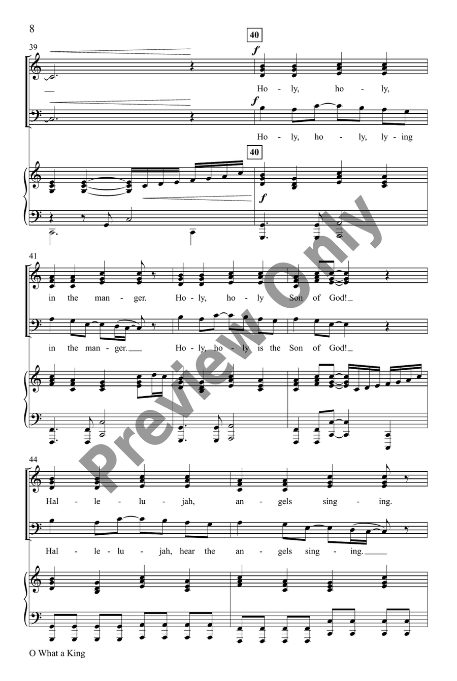O What a King by Brandon Heath 4-Part - Sheet Music page 8