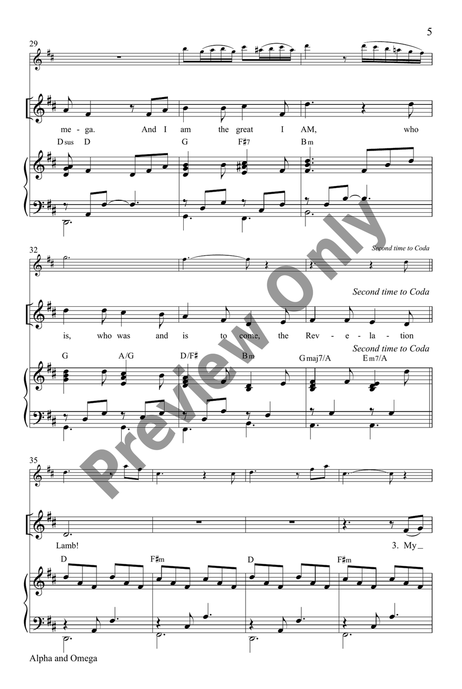 Alpha and Omega by Jim Ailor Unison Choir - Sheet Music page 5