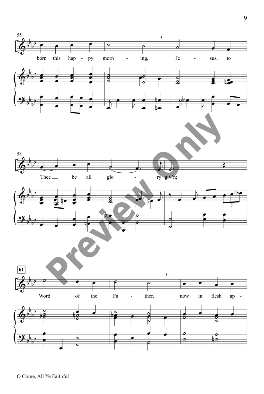 O Come, All Ye Faithful by John Francis Wade Unison Choir - Sheet Music page 8