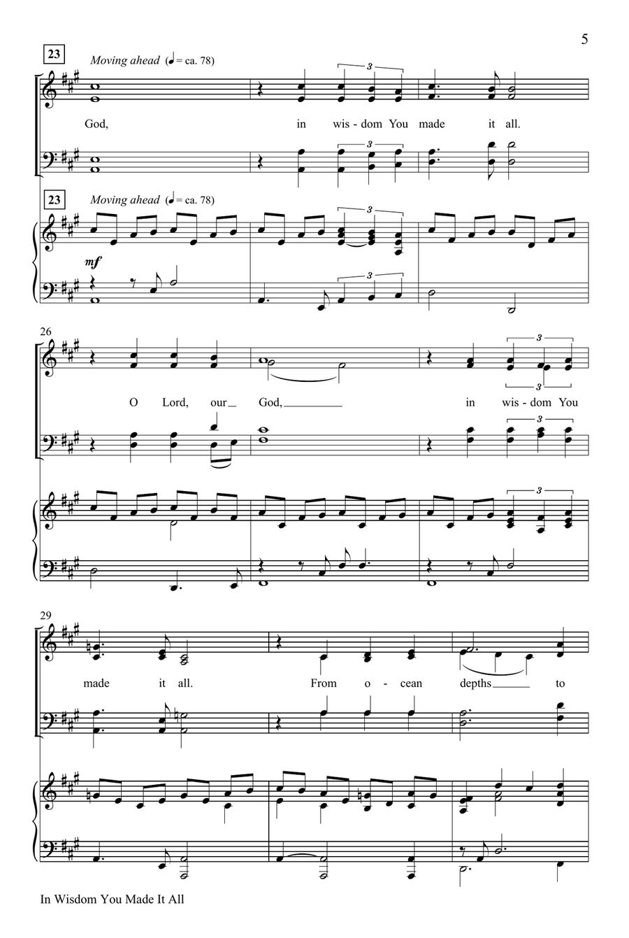 In Wisdom You Made It All by Marty Parks 4-Part - Digital Sheet Music page 5