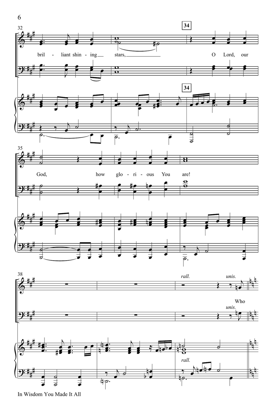 In Wisdom You Made It All by Marty Parks 4-Part - Digital Sheet Music page 6