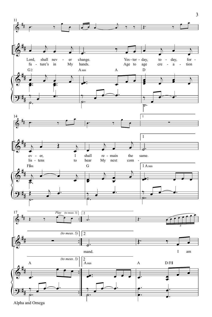 Alpha and Omega by Jim Ailor Unison Choir - Digital Sheet Music page 3