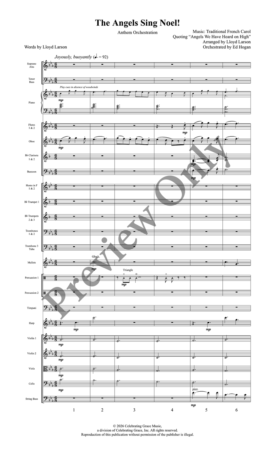 The Angels Sing Noel! Orchestration CD by Traditional French Carol 4-Part - Sheet Music page 3
