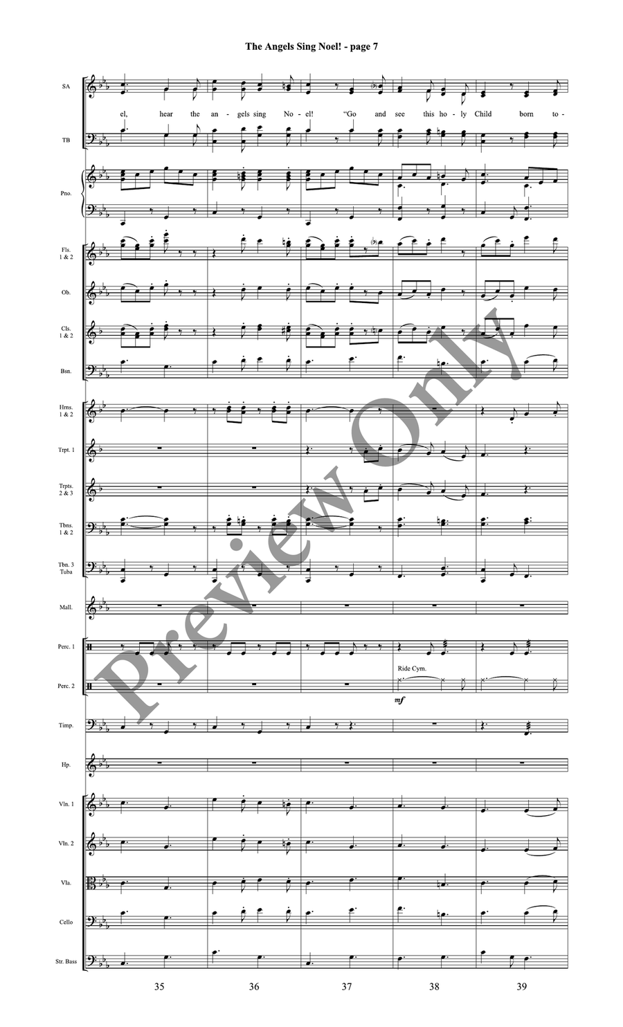 The Angels Sing Noel! Orchestration CD by Traditional French Carol 4-Part - Sheet Music page 9