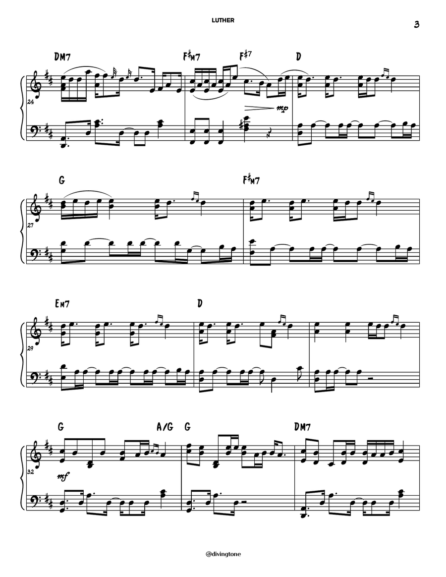 Luther by Jack Antonoff Piano Solo - Digital Sheet Music page 3