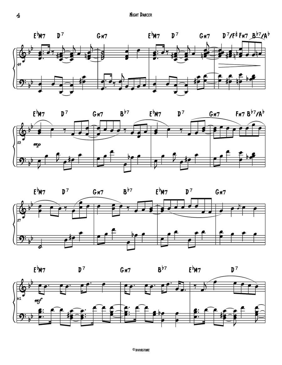 Night Dancer Piano Solo - Digital Sheet Music page 4