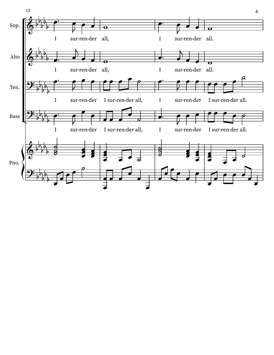 I Surrender All by Judson W. Van DeVenter Small Ensemble - Digital Sheet Music page 4