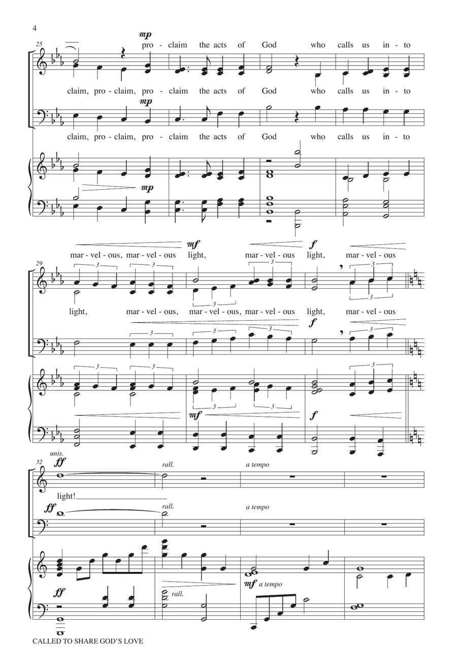 Called to Share God’s Love by Anne Krentz Organ 3-Part - Sheet Music page 3