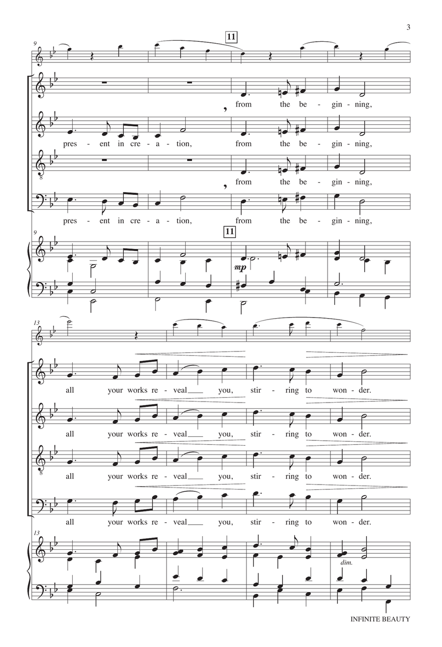 Infinite Beauty 4-Part - Digital Sheet Music page 3