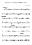 10 exercises using triplets for electric bass