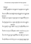 10 exercises using triplets for electric bass