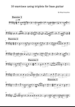 10 exercises using triplets for electric bass
