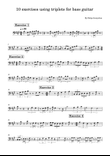 10 exercises using triplets for electric bass