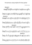 10 exercises using triplets for electric bass
